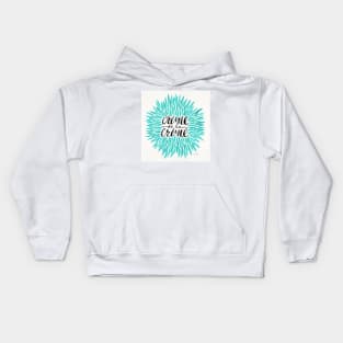 turquoise Creme De Le Creme Kids Hoodie